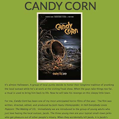 Candy Corn Movie Review (2019)
